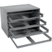 Durham Slide Rack 303-95 - For Large Compartment Storage Boxes - Fits Four Boxes