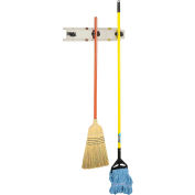Bobrick Mop/Broom Holder, Stainless, 24", 3 Prongs - B223x24
