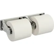 Global Industrial™ Plastic Standard Double Toilet Tissue Dispenser, Two  5-1/4 Rolls, Gray
