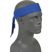 Ergodyne® Chill-Its® 6700CT Evap. Cooling Bandana w/ Built-In Cooling Towel - Tie, Blue