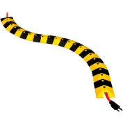 High Traffic Pedestrian Light Equipment Drop-Over Cable Cover Ramp, Size: 37.75 x 11 x 1.38, Yellow