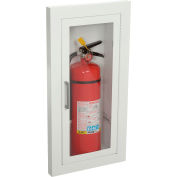 Activar Inc. Steel Fire Extinguisher Cabinet, Full Acrylic Window, Semi-Recessed Fits 2-6.5 Lbs.,