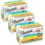 Sharpie® Accent Tank Highlighter, Smear Guard, Chisel Tip, Yellow Ink - Dozen - Pkg Qty 12