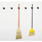 Global Industrial™ Mop & Broom Holder, Gray/Black/Yellow, 27-1/2