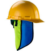 Ergodyne Chill-Its® Evap. Hard Hat Neck Shade w/ Built-In Cooling Towel, Lime, 12523