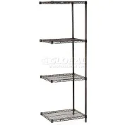 MeshWorks® epoxy coated steel shelving unit (utility wood top