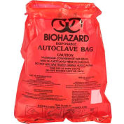 Bel-Art Red Bench-Top Biohazard Bags 131660000, 0.43 Gallon, 0.72 mil Thick, 8.5&quot;W x 11&quot;H, 100/PK