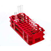 30 Places Polypropylene Bel-Art F18748-0016 No-Wire Test Tube Half Rack; 13-16mm 5.1 x 4.1 x 2.8 in. 