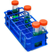 Bel-Art No-Wire PP Test Tube Rack 187470004, For 25-30mm Tubes, 21 Places, Blue, 1/PK