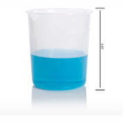 Bel-Art Graduated Griffin Low-Form Beaker 262190000, 4000ml Capacity, 1000ml Graduation, Clear, 1/PK