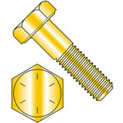 9/16-12 x 2-1/2" Hex Head Cap Screw - Steel - Zinc Yellow - UNC - Grade 8 - USA - 25 Pk - BBI 454382