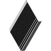 Babcock-Davis® Stair Tread With Bar Abrasive BSTRB-A9D-72, Extruded Aluminum, 72"W X 9"D