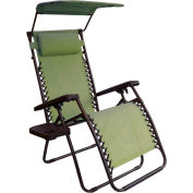 Bliss Gravity Free Recliner w/Shade & Cup Tray, Sage Green