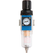 Bimba-Mead, Filter/Regulator, MGAFR200-08-SM, 1/4" NPT Ports, Manual Drain, Polycarbonate Bowl
