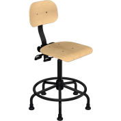 BioFit Shop Stool - Wood - Height Adjustable 19 - 26"