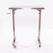 Blickman 7892SS-O Adjustable Height Instrument Table, 36"L x 20"W x 36"- 56"H