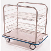 Blickman OCC4 Open Case Cart with Two Wire Shelves, 42"L x 29"W x 40-1/4"H