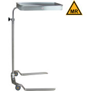 Blickman MRI Safe Newark Mayo Stand, Stainless Steel, 12-5/8&quot;L x 19-1/8&quot;W x 37-1/4 - 62&quot;H