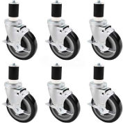 BK Resources Swivel Casters w/ Brakes for 84" & 96" Width Stainless Steel Workbenches