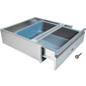 BK Resources BKDWR-2020-ASSY-L-PL - Stainless Steel Locking Drawer - Removable Plastic Insert 20x20