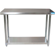 BK Resources Workbench W/Undershelf, 16 Ga. 304 Series Stainless, Galv. Shelf, 48"Wx24"D