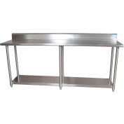 BK Resources CVTR5-9630 16 Gauge Workbench 430 Stainless Steel - 5" Backsplash & Undershelf 96 x 30