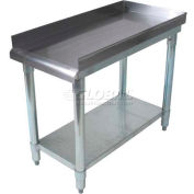 BK Resources Equipment Stand W/ Undershelf, 18 Ga 430 Stainless Steel Top, 16"W x 30"D