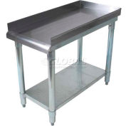 BK Resources Equipment Stand W/ Galvanized Steel Shelf, 18 Ga 430 Stainless Steel Top, 19&quot;W x 30&quot;D