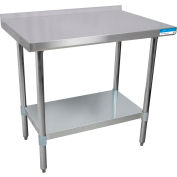 BK Resources VTTR-1830 18 Gauge Workbench 430 Stainless Steel - 1-1/2" Lip 30"W x 18"D