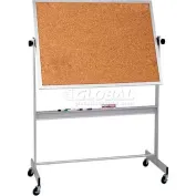 Global Industrial™ Cork Bulletin Board With Aluminum Frame, 96 x 48