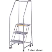 Safety Rolling with Wheels 1800mm Height Iron Mobile Platform Ladder with  Handrail - China Ladder and Platform Ladder price