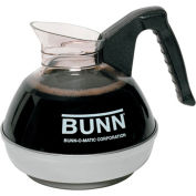 Bunn 06100.0101 - Coffee Decanter, Stainless Steel Bottom, 12-Cup Unbreakable, Black Handle