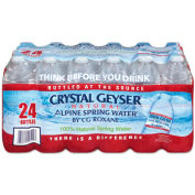 Crystal Geiser®100% Natural Alpine Spring Water Bottles, 16.9 Oz, 24/Case
