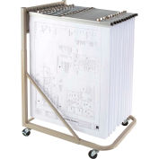 Brookside Design Rolling Blueprint Stand W/Dozen Pivot Hangers