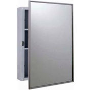 Bobrick® B-297 Surface-Mounted Medicine Cabinet, 14-1/8"W x 3-3/4"D x 20-1/4"H, White Enamel