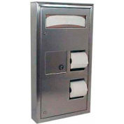 Bobrick® ClassicSeries Part. Side Mount Seat/Tissue Dispens/Disposal - B3574