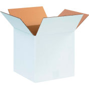 Cardboard Corrugated Boxes 12" x 12" x 12" 200#/ECT-32, White - Pkg Qty 25