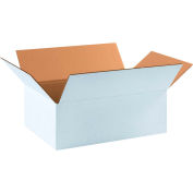 Cardboard Corrugated Boxes 17-1/4" x 11-1/4" x 6" 200#/ECT-32, White - Pkg Qty 25