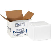 Global Industrial Foam Insulated Shipping Kits, 6"L x 5"W x 4-1/2"H, White, 8/Pack