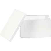 Global Industrial Insulated Foam Containers, 8"L x 6"W x 4-1/4"H, White, 12/Pack