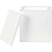 Global Industrial Insulated Foam Containers, 8"L x 6"W x 9"H, White, 8/Pack