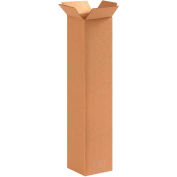 Tall Cardboard Corrugated Boxes 4" x 4" x 18" 200#/ECT-32 - Pkg Qty 25