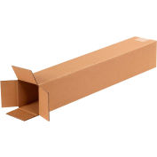 Tall Cardboard Corrugated Boxes 4" x 4" x 24" 200#/ECT-32 - Pkg Qty 25