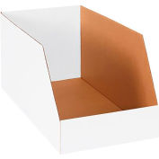 Lot of 50 BINMT412 Open Top Inventory Bin Box Corrugated Cardboard 4" 12" 4-1/2" 