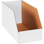 Global Industrial 8" x 18" x 10" Jumbo Open Top White Corrugated Boxes - Pkg Qty 25