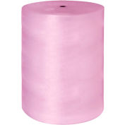 Global Industrial&#153; Non Perf. Anti Static Bubble Roll, 48&quot;W x 250'L x 1/2&quot; Thick, Pink, 1 Roll