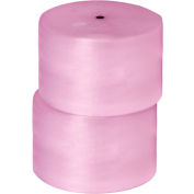 Global Industrial Perforated Anti Static Bubble Roll, 24"W x 250'L x 1/2" Thick, Pink, 2/Pk