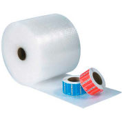 Global Industrial UPSable Non Perforated Bubble Roll, 12"W x 125'L x 1/2" Thick, Clear, 4/Pk