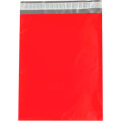 Global Industrial™ Colored Poly Mailers, 12"W x 15-1/2"L, 2.5 Mil, Red, 100/Pack