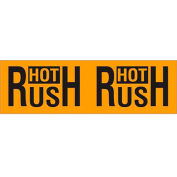 "Hot Rush" Pallet Corner Labels, 3"L x 10"W, Fluorescent Orange, Roll of 500